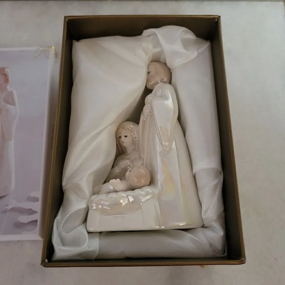 Pier 1 Holy Family Porcelain Figurine Christmas Holiday Decor